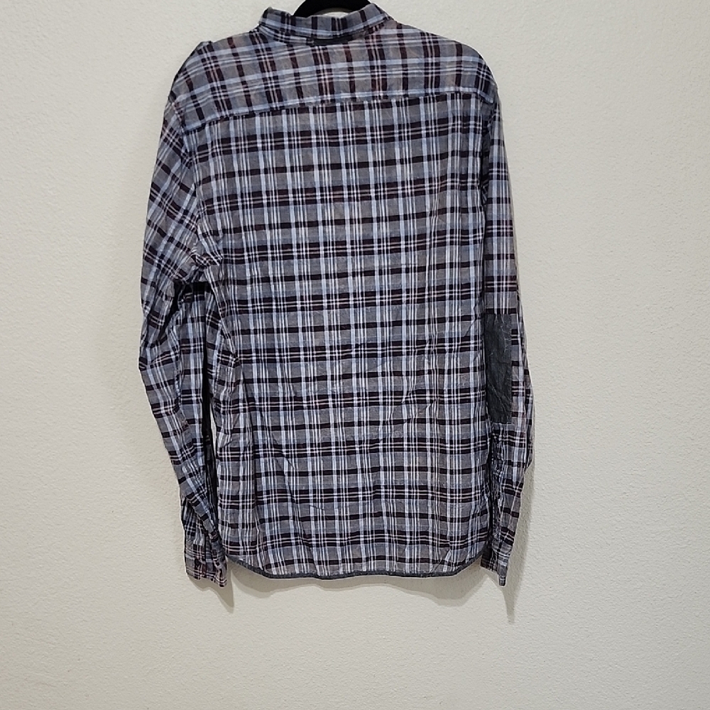 Buffalo David Bitton Plaid Button Down Shirt - Black and White - Picture 10 of 11
